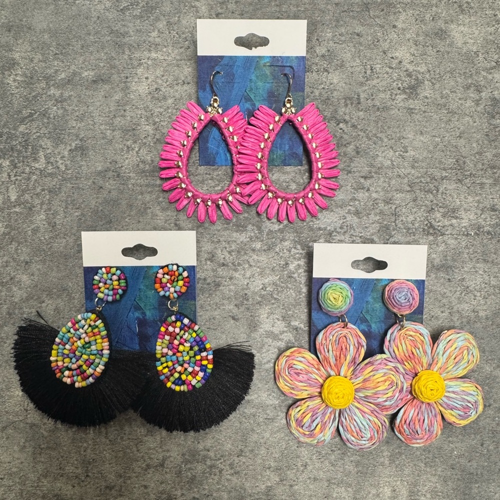 Earrings 3 Pair Set - NEW